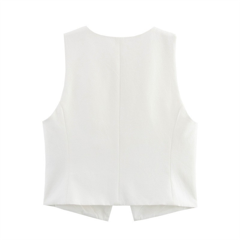 Vest And Belted Pleated Pants Two-piece Set best